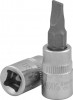  S10H255 Насадка торцевая 1/4"DR с вставкой-битой шлицевой, SL5.5, 37 мм S10H255