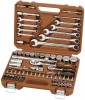Ombra OMT82S12 Набор инструмента универсальный 1/4", 1/2"DR с головками торцевыми 12-гранными 1/2"DR, 82 предмета OMT82S12