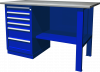 Ombra OWB1-60 Верстак с одной тумбой, тумба с 6 ящиками, 1390х686х820 мм OWB1-60