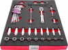 Thorvik UTS25STE Набор торцевых головок 1/4" с принадлежностями в EVA ложементе 280х375 мм, 25 предметов UTS25STE