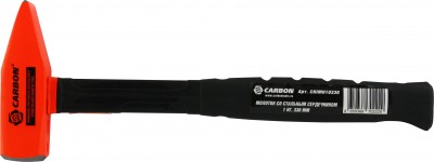 Carbon CHIMH10330 Молоток слесарный с резиновой рукояткой и стальным сердечником, 1 кг CHIMH10330