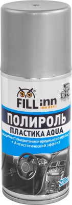  FL146 Полироль пластика AQUA (пенный, глянцевый) чёрный лёд, 210 мл (аэрозоль) FL146