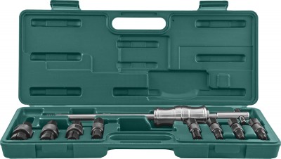 Jonnesway AE310082 Съемник подшипников с цанговыми захватами за внутреннюю обойму и обратным молотком в наборе, диапазон захватов 8-30 мм AE310082