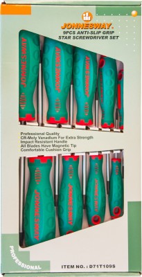 Jonnesway D71T109S Набор отверток стержневых TORX® ANTI-SLIP GRIP, 9 предметов D71T109S