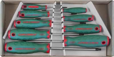 Jonnesway D71T109S Набор отверток стержневых TORX® ANTI-SLIP GRIP, 9 предметов D71T109S