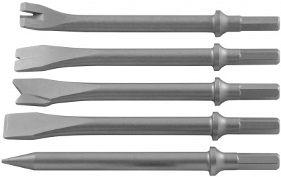 Jonnesway JAZ-3945H Комплект насадок длинных для пневматического молотка (JAH-6832/6833/H), 5 предметов JAZ-3945H