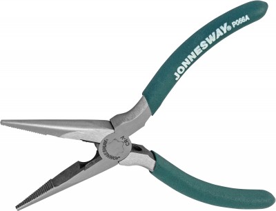 Jonnesway P066A Длинногубцы прямые, с ПВХ рукоятками, 160 мм P066A