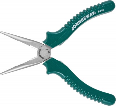 Jonnesway P116 Длинногубцы прямые, многофункциональные, с полимерными рукоятками, 160 мм P116
