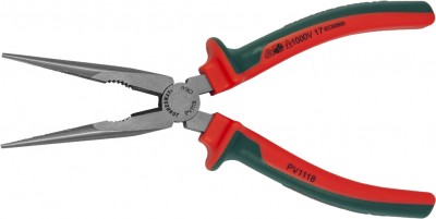 Jonnesway PV1118 Длинногубцы диэлектрические прямые с двухкомпонентными рукоятками, 200 мм PV1118