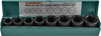 Jonnesway S03A6108S Набор головок торцевых ударных 3/4", 26-38 мм, 8 предметов S03A6108S
