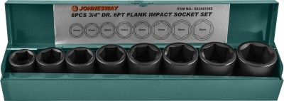 Jonnesway S03A6108S Набор головок торцевых ударных 3/4", 26-38 мм, 8 предметов S03A6108S
