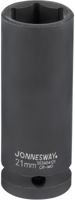 Jonnesway S03AD4121 Головка торцевая ударная глубокая 1/2"DR, 21 мм S03AD4121