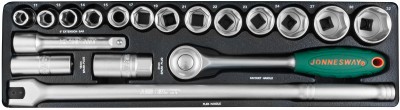 Jonnesway S04H419S Набор головок торцевых 1/2"DR, 11-32 мм, 19 предметов S04H419S