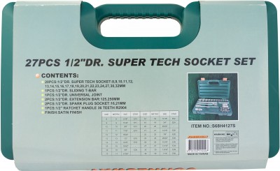 Jonnesway S68H4127S Набор головок торцевых 1/2"DR Super Tech, 27 предметов S68H4127S
