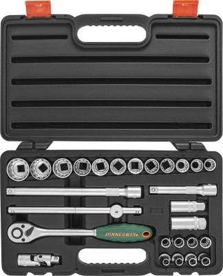 Jonnesway S68H4127S Набор головок торцевых 1/2"DR Super Tech, 27 предметов S68H4127S