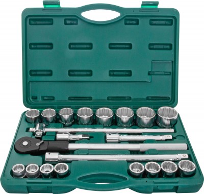 Jonnesway S04H6622S (S04H6422S) Набор головок торцевых дюймовых 3/4"DR, SAE 7/8"--2", 22 предмета S04H6622S