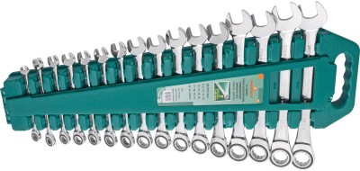 Jonnesway W45516S Набор ключей гаечных комбинированных трещоточных на держателе, 8-24 мм, 16 предметов W45516S