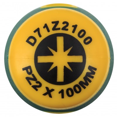 Jonnesway D71Z2100 Отвертка стержневая POZIDRIV® ANTI-SLIP GRIP, PZ2x100 D71Z2100