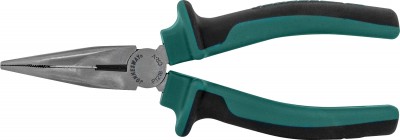 Jonnesway P1216 Длинногубцы изогнутые 45 с двухкомпонентными рукоятками, 160 мм P1216