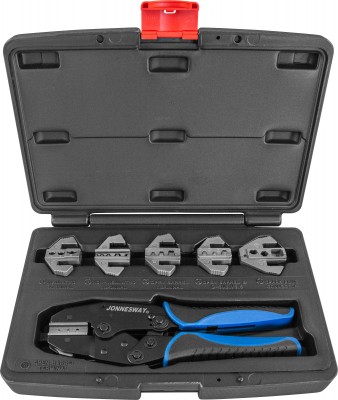 Jonnesway AR030058 Пресс-клещи обжимные со вставками в наборе, 7 предметов AR030058