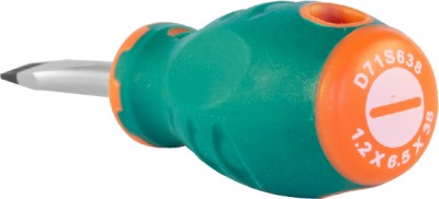 Jonnesway D71S638 Отвертка стержневая шлицевая ANTI-SLIP GRIP, SL6.5х38 мм D71S638
