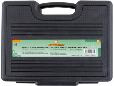 Jonnesway PSV118S Набор диэлектрический, отверток стержневых и шарнирно-губцевого инструмента, 18 предметов PSV118S