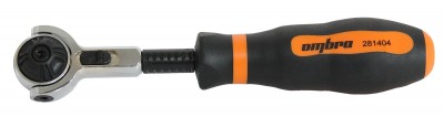Ombra 281404 Рукоятка трещоточная 1/4"DR, с шарнирной головкой, 100 зубцов, 180 мм 281404