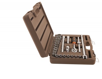 Ombra 911224 Набор головок торцевых с аксессуарами 1/2"DR, 8-32 мм, 24 предмета 911224