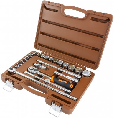 Ombra 911224 Набор головок торцевых с аксессуарами 1/2"DR, 8-32 мм, 24 предмета 911224