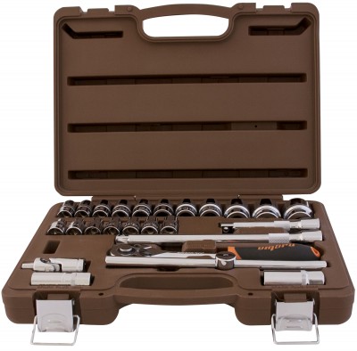 Ombra 911225 Набор головок торцевых с аксессуарами 1/2"DR, 8-32 мм, 25 предметов 911225