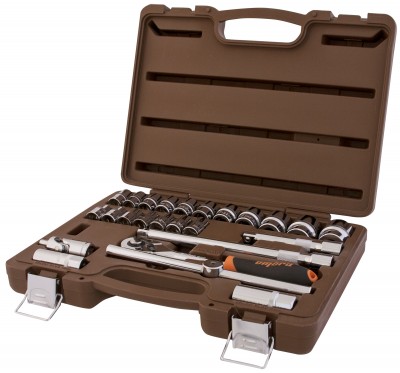 Ombra 911225 Набор головок торцевых с аксессуарами 1/2"DR, 8-32 мм, 25 предметов 911225