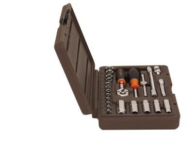 Ombra 911423 Набор головок торцевых с аксессуарами 1/4"DR, 4-13 мм, 23 предмета 911423