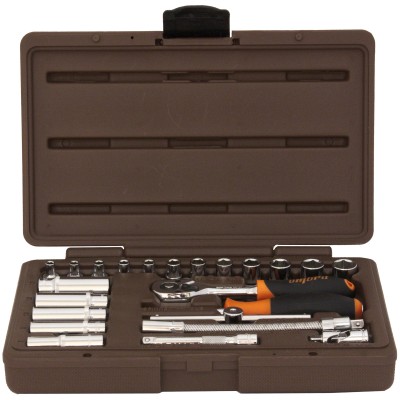 Ombra 911423 Набор головок торцевых с аксессуарами 1/4"DR, 4-13 мм, 23 предмета 911423
