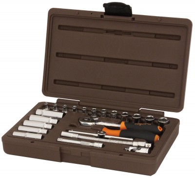 Ombra 911423 Набор головок торцевых с аксессуарами 1/4"DR, 4-13 мм, 23 предмета 911423