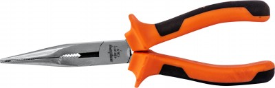 Ombra 420107 Длинногубцы прямые с двухкомпонентными рукоятками, 180 мм 420107