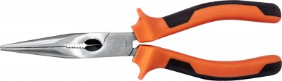 Ombra 420108 Длинногубцы прямые с двухкомпонентными рукоятками, 200 мм 420108