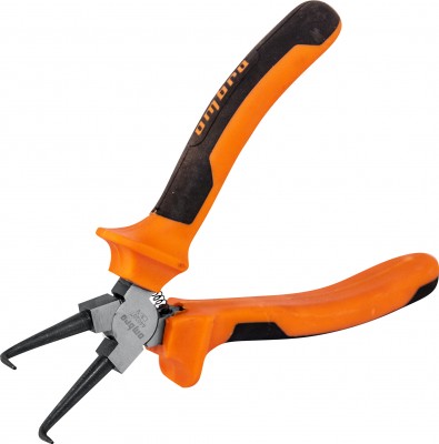 Ombra 440207 Щипцы загнутые 90°  для стопорных колец с двухкомпонентными рукоятками, сжим, 180 мм, 5-32 мм 440207