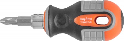 Ombra 756238 Отвертка стержневая двусторонняя ROUND GRIP, РН2,SL6x38 мм 756238