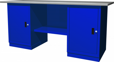 Ombra OWB2-11 Верстак с двумя тумбами, тумбы с одной дверцей, 1900х686х820 мм OWB2-11