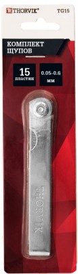 Thorvik TG15 Комплект щупов 15 пластин 0.05-0.6 мм TG15