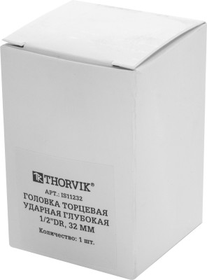 Thorvik IS11232 Головка торцевая ударная глубокая 1/2"DR, 32 мм IS11232