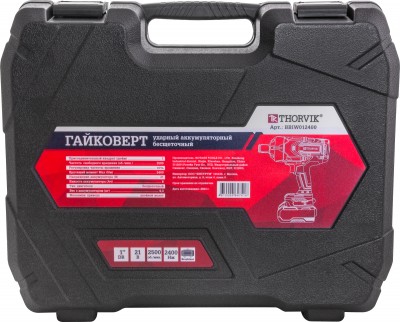Thorvik BBIW012400 Гайковерт ударный аккумуляторный бесщёточный 1"DR, 21В, 2400 Нм BBIW012400