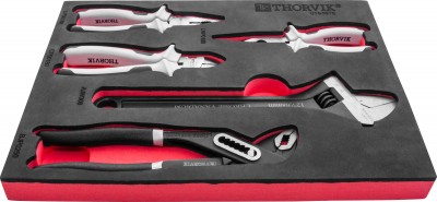 Thorvik UTS5STE Набор шарнирно-губцевого инструмента в EVA ложементе 280х375 мм, 5 предметов UTS5STE