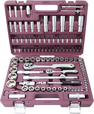 Thorvik TS108 Набор инструмента универсальный 1/4", 1/2"DR, 108 предметов TS108