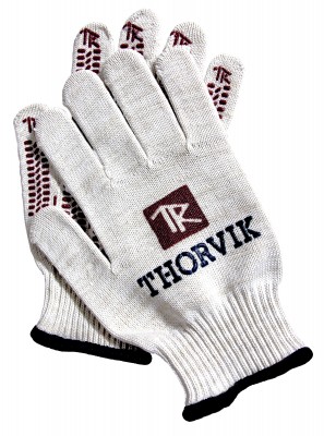 Thorvik TRV-2-5510 Перчатки трикотажные Thorvik с точечным полимерным покрытием, модель Экстра, х/б, 10 класс вязки, размер 10 TRV-2-5510