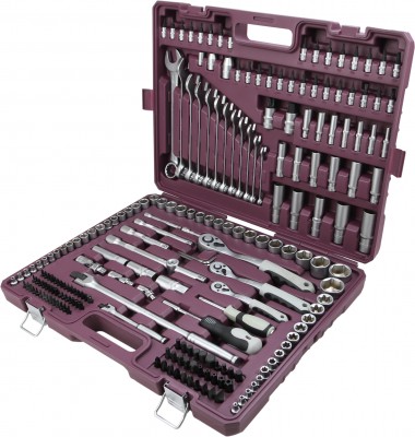 Thorvik TS217 Набор инструмента универсальный 1/4", 3/8", 1/2"DR, 217 предметов TS217