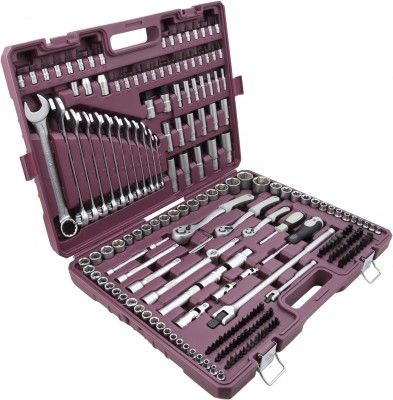 Thorvik TS217 Набор инструмента универсальный 1/4", 3/8", 1/2"DR, 217 предметов TS217