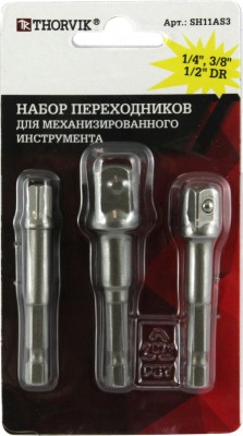 Thorvik SH11AS3 Набор переходников для механизированного инструмента HDR X SDR, 3 предмета SH11AS3
