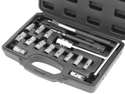 Thorvik DICS17 Набор для восстановления посадочных отверстий дизельных форсунок, 17 предметов DICS17