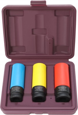 Thorvik S23SW3S Набор головок торцевых ударных глубоких 1/2"DR для лекгосплавных колесных дисков, 17,19,21 мм, 3 предмета S23SW3S